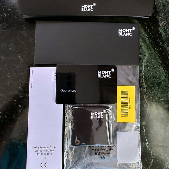 Montblanc Tortoise Brown MB0083S Mens Semi Rimless Sunglasses - Picture 16 of 16